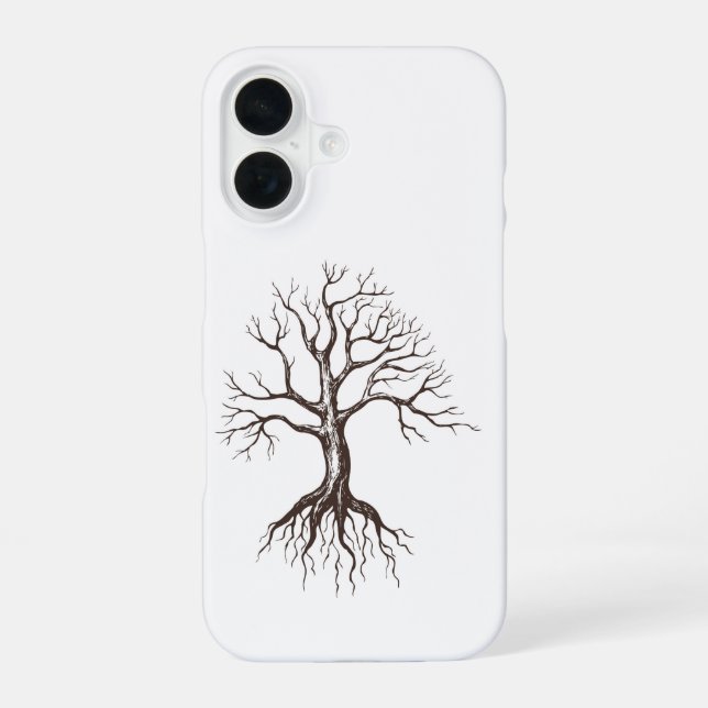 Coque iPhone 16 Arbre dénudé (Verso)