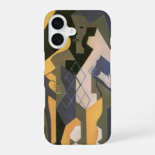 Coque iPhone 16 Arlequin à une table de Juan Gris, Cubisme Vintage