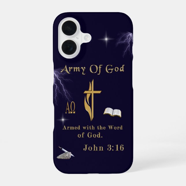 Coque iPhone 16 Armée de Dieu (Verso)
