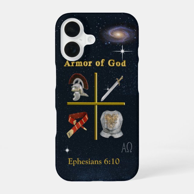 Coque iPhone 16 Armure de Dieu (Verso)