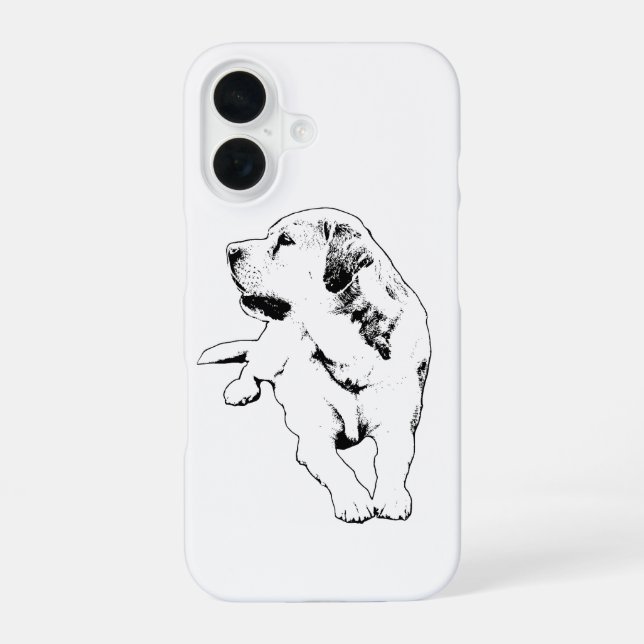 Coque iPhone 16 Armure de poche — Regard fixe (Verso)