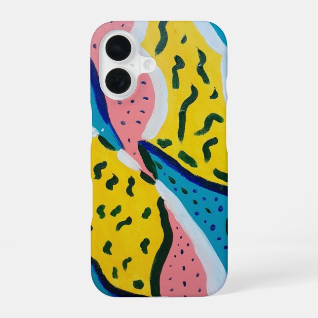 Coque iPhone 16 Art abstrait papillon  (Verso)