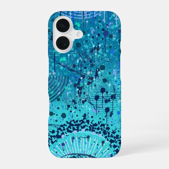 Coque iPhone 16 Art abstrait : Symphonie sur la mer (Verso)