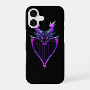 Coque iPhone 16 Art de dragon néon