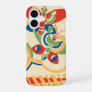 Coque iPhone 16 Art Déco vintage jazz pochoir papillons de jardin