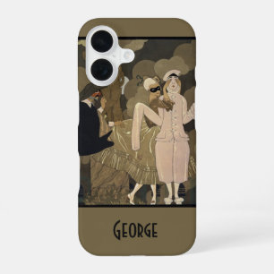 Coque iPhone 16 Art Déco vintage, Surprise de George Barbier