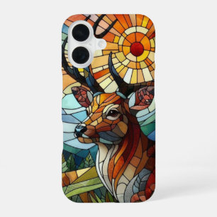 Coque iPhone 16 Art En Verre Tiré, Style Verre Tiré Art Cerf