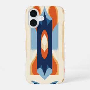 Coque iPhone 16 Art géométrique abstrait du milieu du siècle et mo