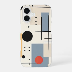 Coque iPhone 16 Art géométrique abstrait du milieu du XXe siècle