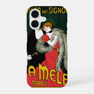 Coque iPhone 16 Art Nouveau Vintage, Amour Romance Mode Italienne