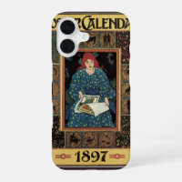 Art Nouveau vintage, femme lisant un livre d'astro