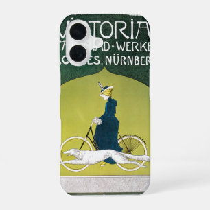 Coque iPhone 16 Art Nouveau vintage, Victoria Fahrrad Werke, Rehm