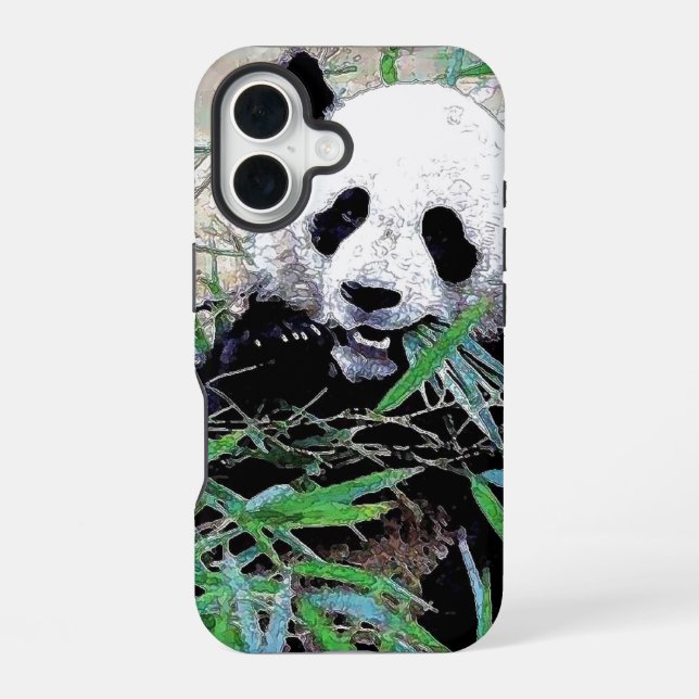 Coque iPhone 16 Art Pop Panda (Verso)