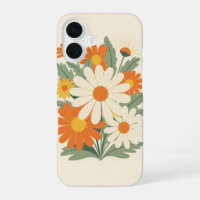Art Rétro de Marguerites à Pétales Arrondis