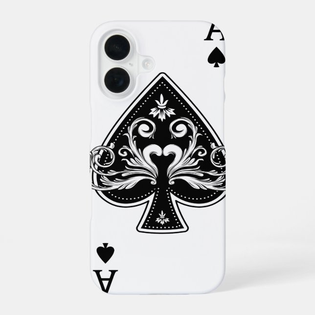 Coque iPhone 16 As de pique (Verso)