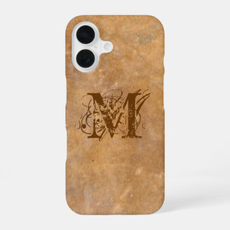 Coque iPhone 16 Aspect initial de pierre rustique