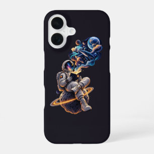 Coque iPhone 16 Astronaute Cosmique Lisant une Aventure Spatiale