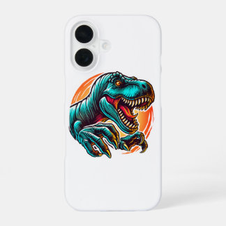 Coque iPhone 16 Attaque de dinosaure épique préhistorique T-Rex