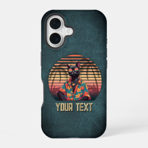 Coque iPhone 16 Attitude de chat Tropical intemporelle