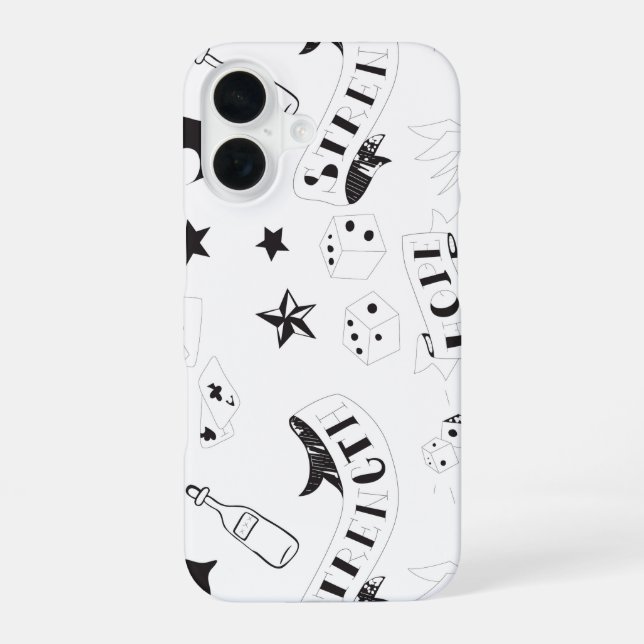 Coque iPhone 16 Autocollants Tattoo Flash Hope (Verso)