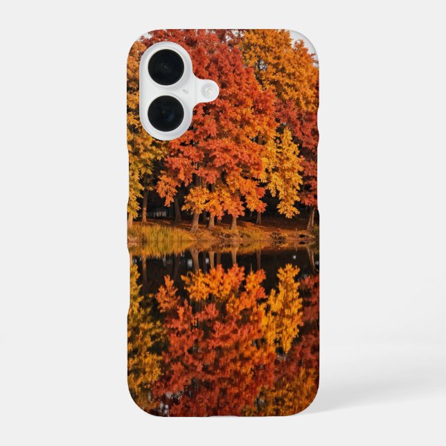 Coque iPhone 16 Autumn Lake Reflection Phone Case (Verso)