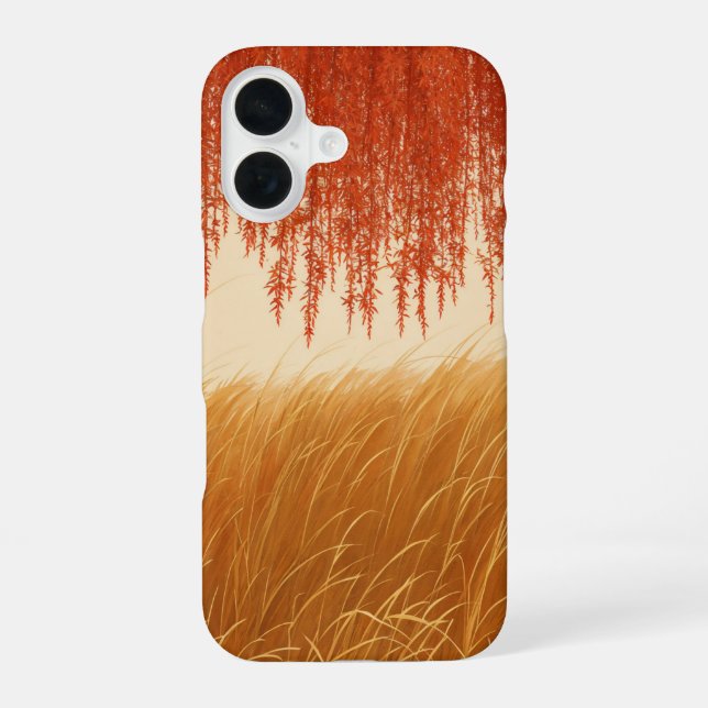 Coque iPhone 16 Autumn Leaves and Golden Field Phone Case (Verso)