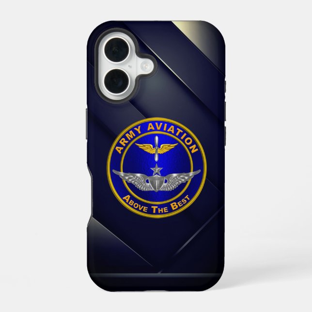 Coque iPhone 16 Aviation de l'armée (Verso)