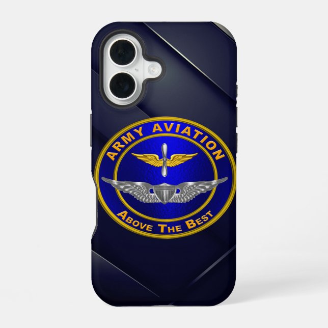 Coque iPhone 16 Aviation de l'armée (Verso)
