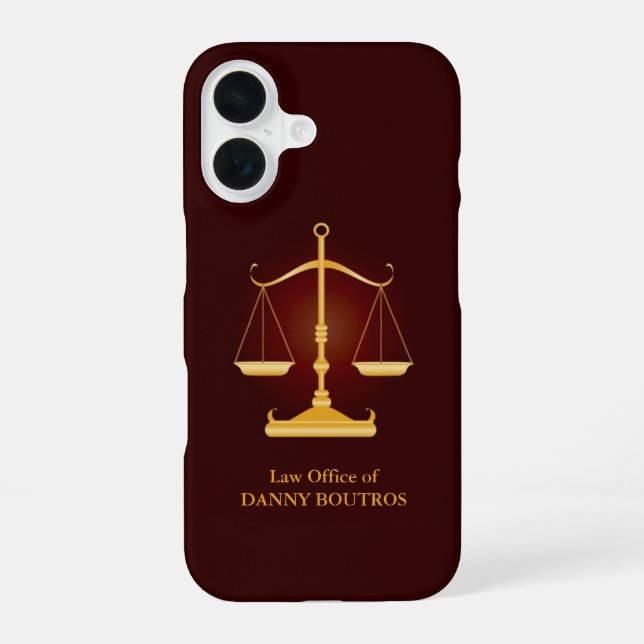 Coque iPhone 16 Avocat du barreau (Verso)