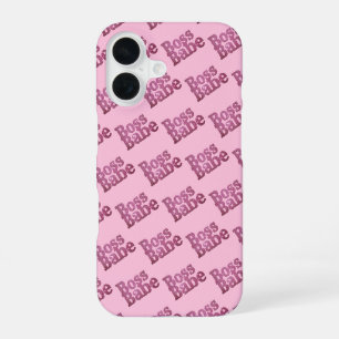 Coque iPhone 16 Babe Parties scintillant rose