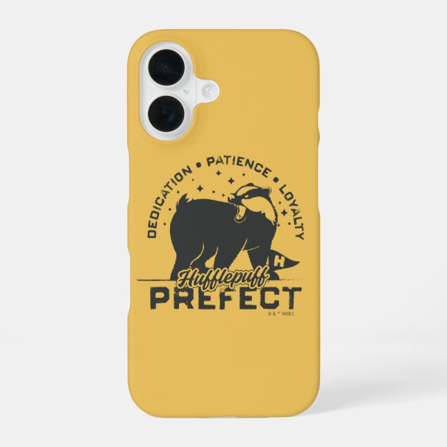 Coque iPhone 16 Badge de préconfiguration HUFFLEPUFF™ (Verso)