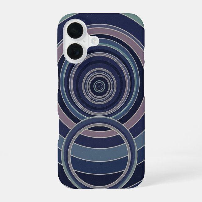 Coque iPhone 16 Bagues Vintage Deep Space (Verso)
