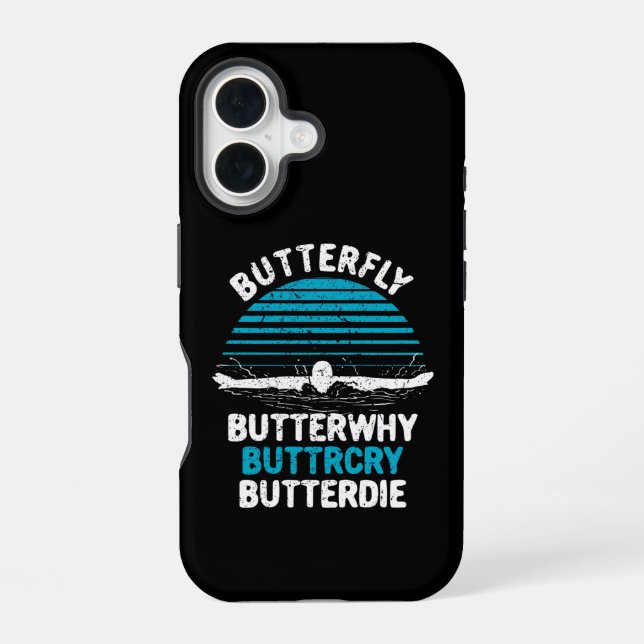 Coque iPhone 16 Baignade - Papillon papillon (Verso)