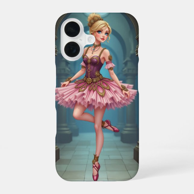 Coque iPhone 16 Ballerine Steampunk (Verso)