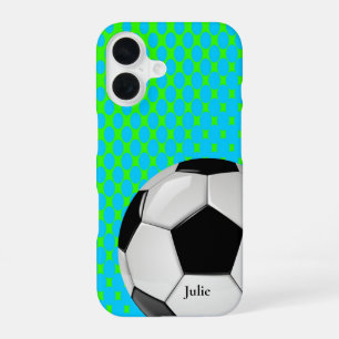 Coque iPhone 16 Ballon de Football Personnalisé