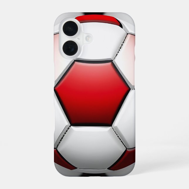 Coque iPhone 16 Ballons de football (Verso)