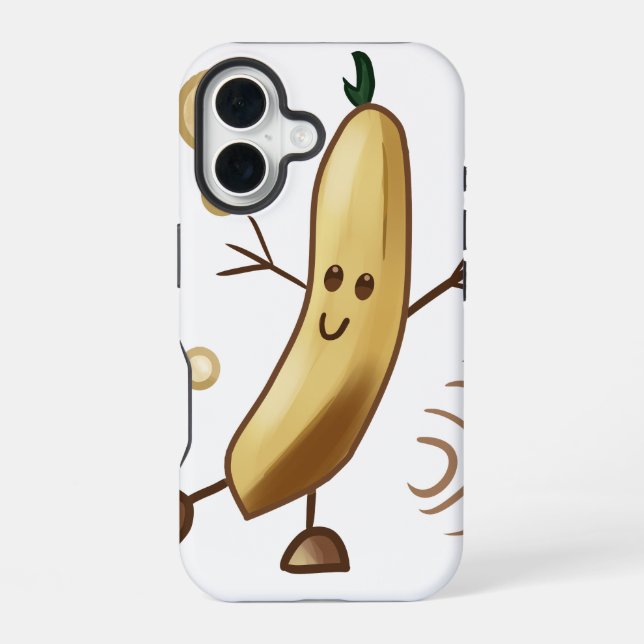 Coque iPhone 16 Banane heureuse mignonne  (Verso)