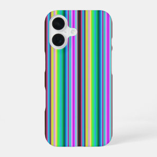 Coque iPhone 16 Bandes Arc-en-ciel - Motif