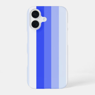 Coque iPhone 16 Bandes d'ombre bleu royal