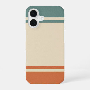 Coque iPhone 16 Bandes Rétro Doubles