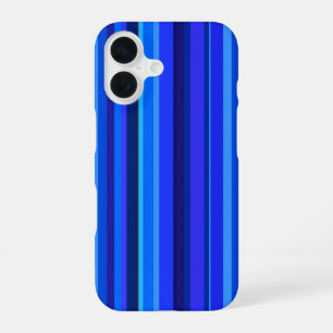 Coque iPhone 16 Bandes verticales bleues