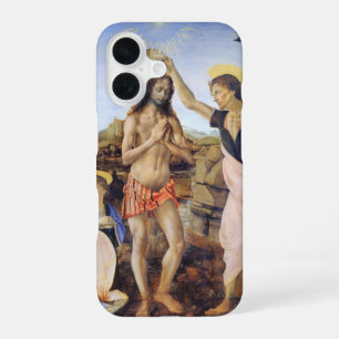 Coque iPhone 16 Baptême du Christ par Verrocchio, Léonard de Vinci