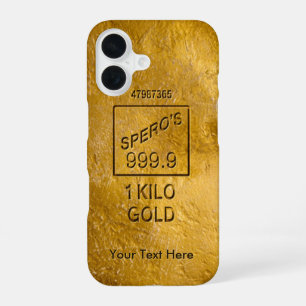 Coque iPhone 16 Barre d'or