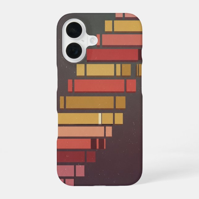 Coque iPhone 16 Barres de compte à rebours rétro (Verso)