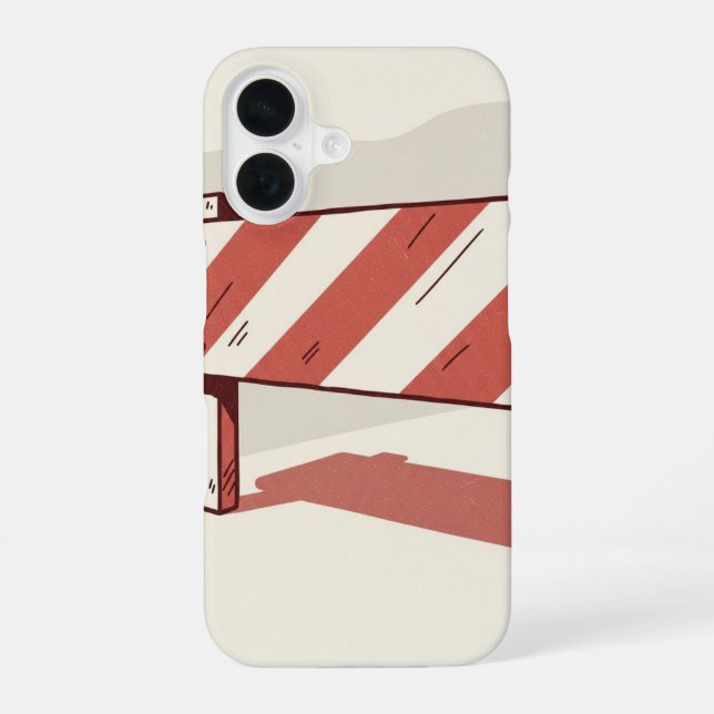 Coque iPhone 16 Barrière de route vintage (Verso)