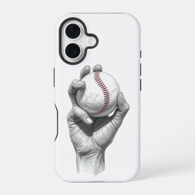 Coque iPhone 16 Baseball Minimaliste (Verso)
