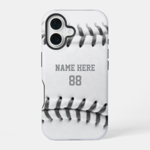 Coque iPhone 16 Baseball Personnalisé Tendance Nom et Numéro