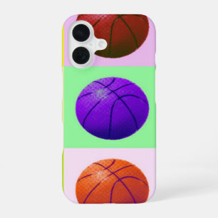 Coque iPhone 16 Basket-ball Pop Art