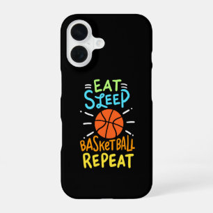 Coque iPhone 16 Basketball - Manger Dormir Basketball Répéter