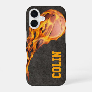 Coque iPhone 16 Basketball Personnalisé Fougueux